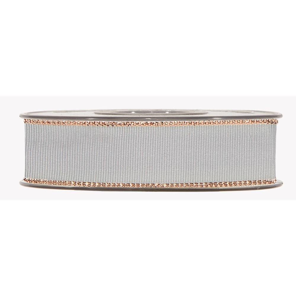 NASTRO GROS GRAIN LINEA ORO MM25X20MT GRIGIO